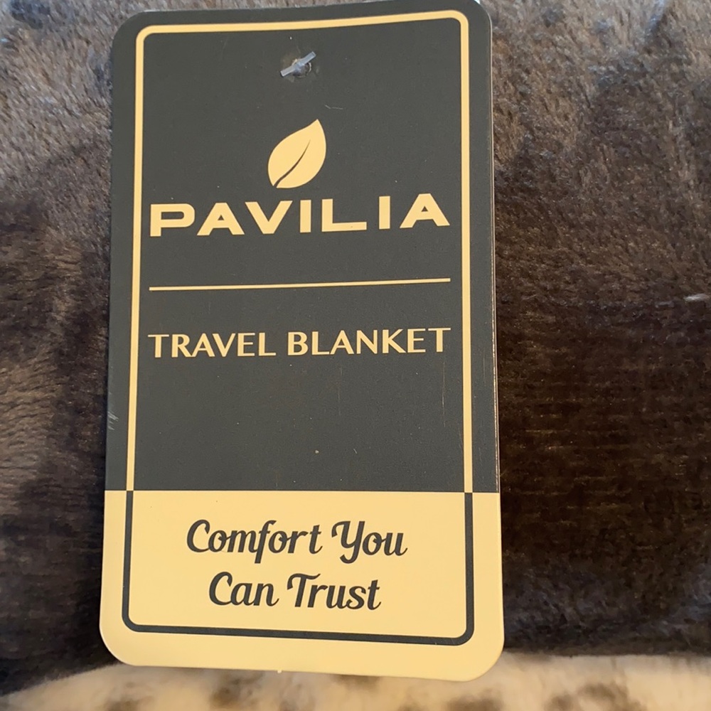 Travel blanket. Gray. Never used. New with tags.